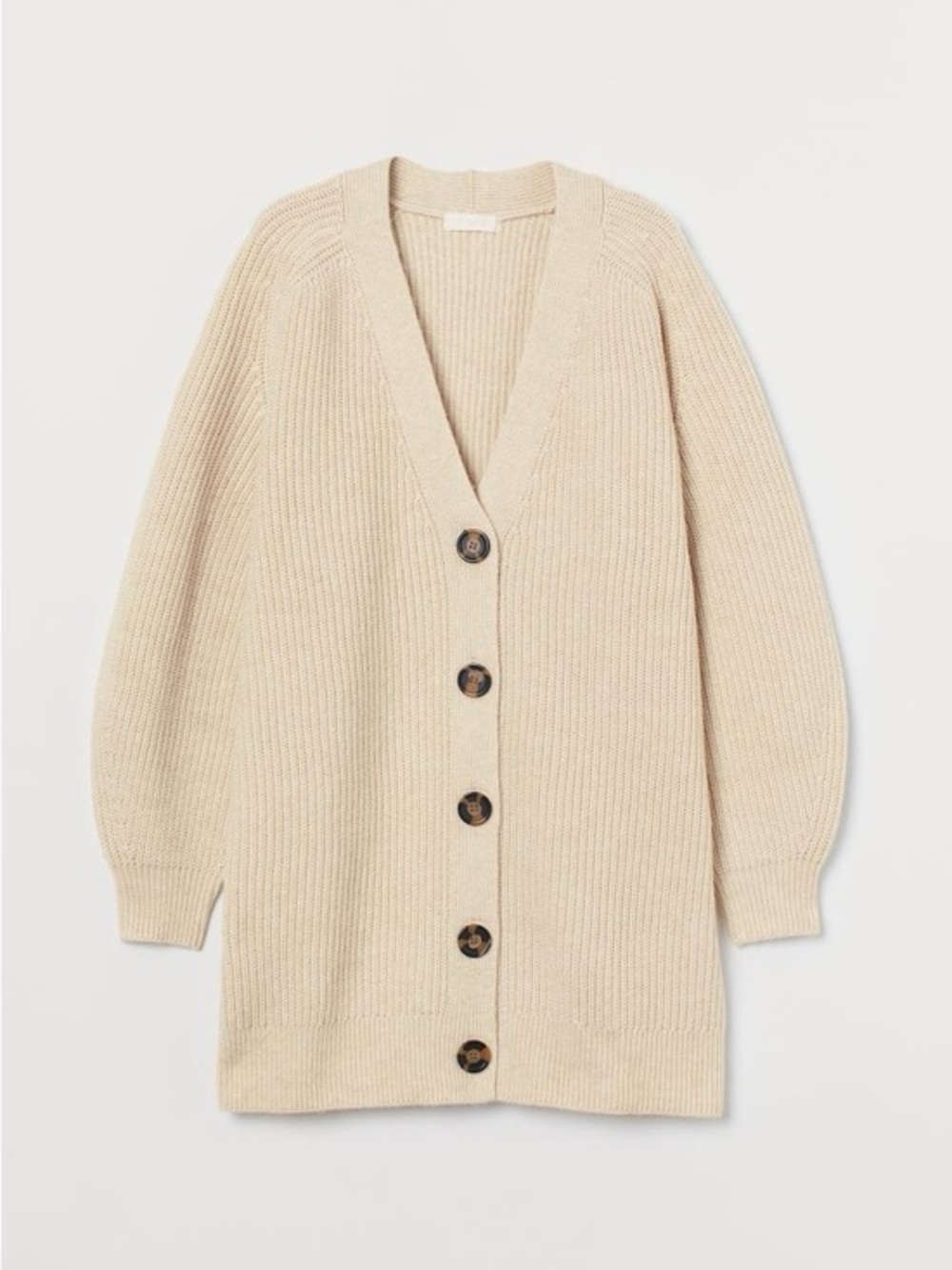 Boxy-style knit cardigan